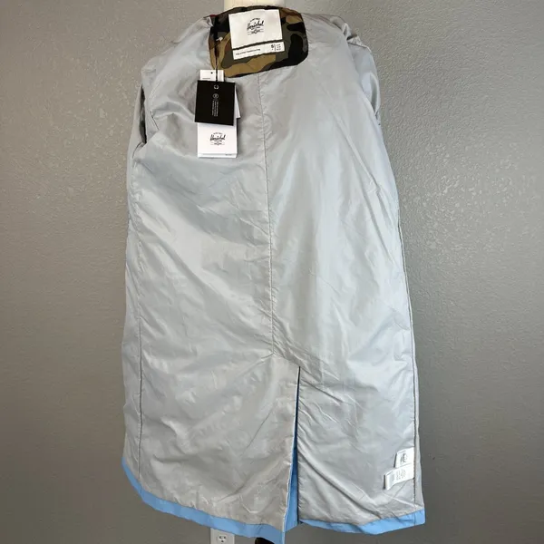 Herschel Supply Co. Womens‎ Mac Coat Size M Rain Trench Alaskan Blue NEW - Image 9