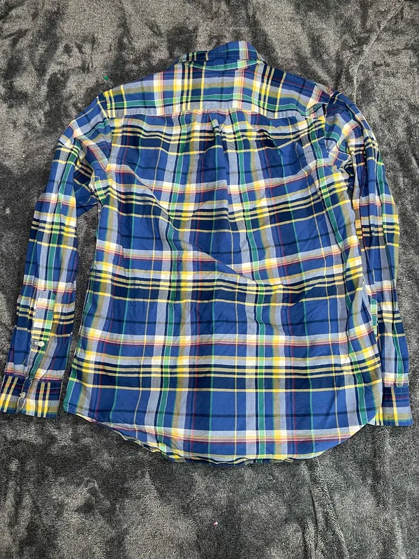 Polo Ralph Lauren Men’s Plaid Button Down Shirt Blue Multicolor Long Sleeve Size M - Image 8