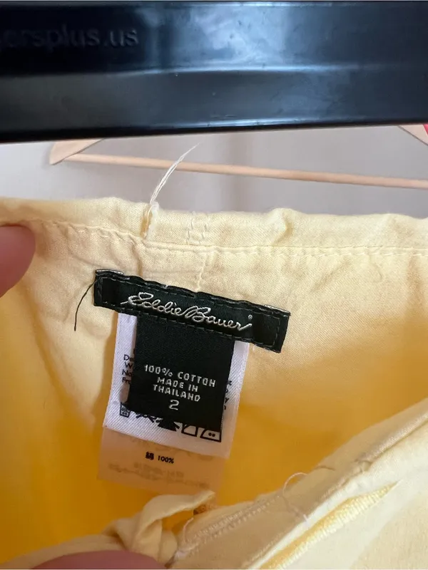Eddie Bauer Butter Yellow A-Line Skirt - Image 2