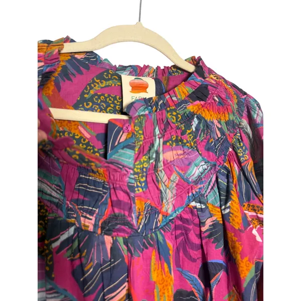 Farm Rio Rainbow Macaws Mini Dress Women's Sz. M - Image 5