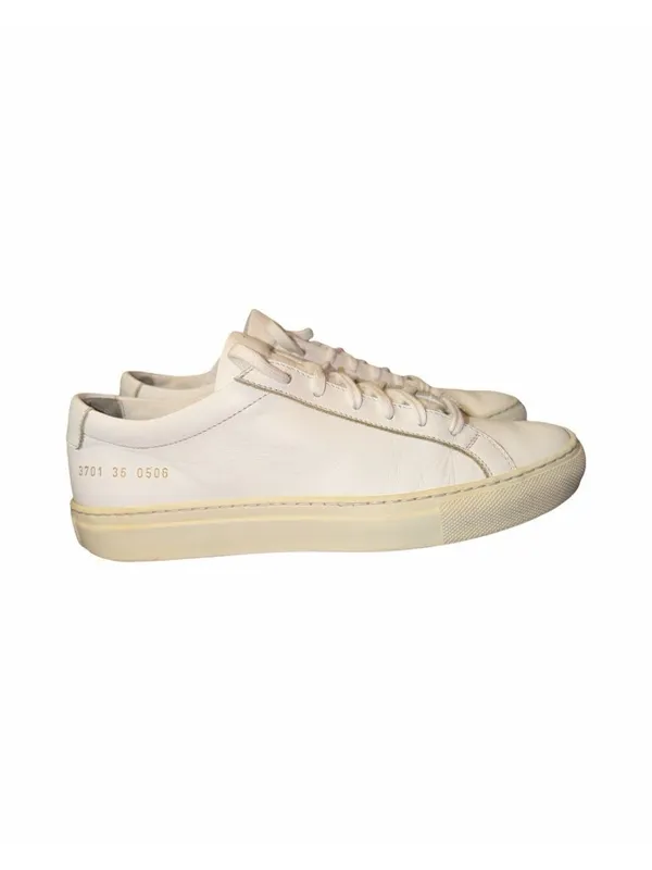 Common Projects Achilles Low White 3701 EU 36 US 6/6.5 Womens Sneakers Preppy - Image 2