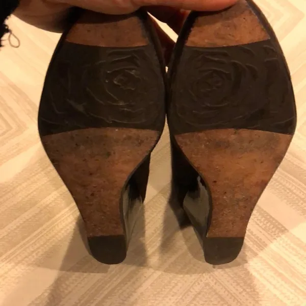 Taryn Rose Brown Suede Wedge Low Boots - Image 6