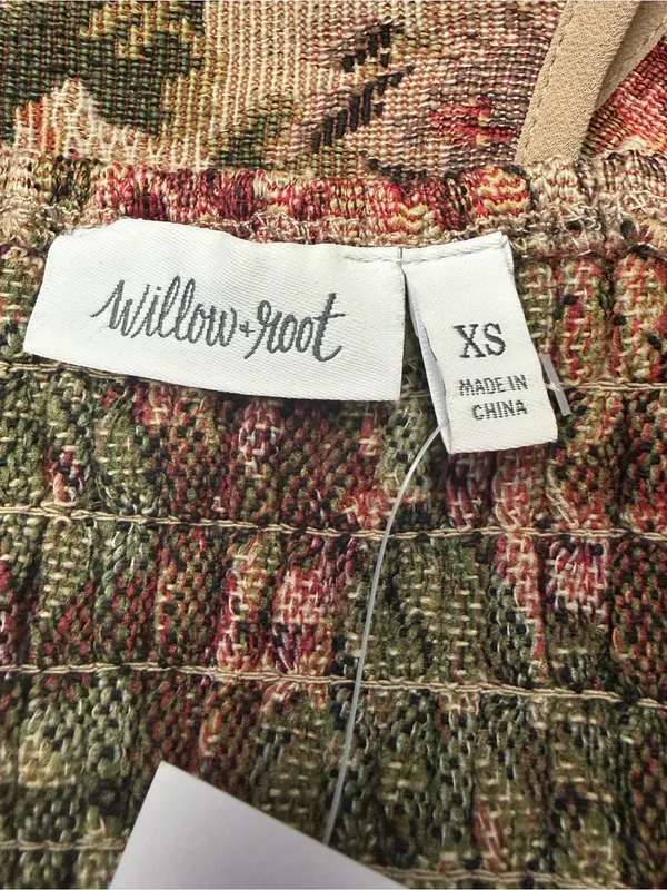Willow + Root Floral Smocked Tapestry Crop Top NWT XS Cottagecore Fairycore - Image 9