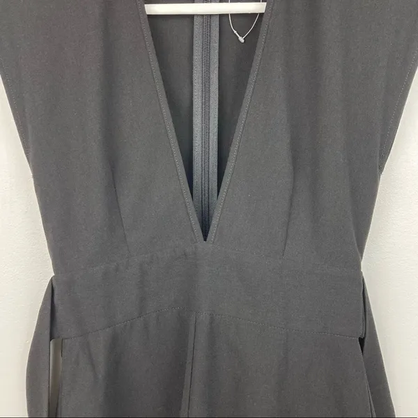 ASOS Surplice Black Romper with Sash Tie Belt Size 2 - Image 9