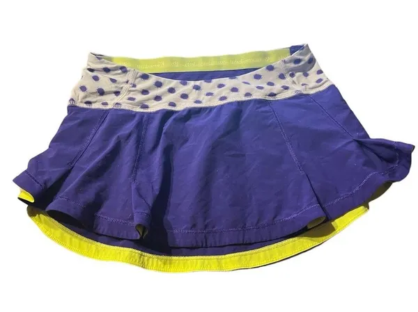 Lululemon Presta Skirt Bruised Berry / High Noon Dot White / Bruised Berry sz 2 - Image 3
