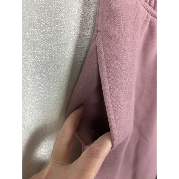 Aritzia Claremont Purple Pink Sweatfleece Cozy Fleece Jogger Pants Sz.M NWT - Image 7