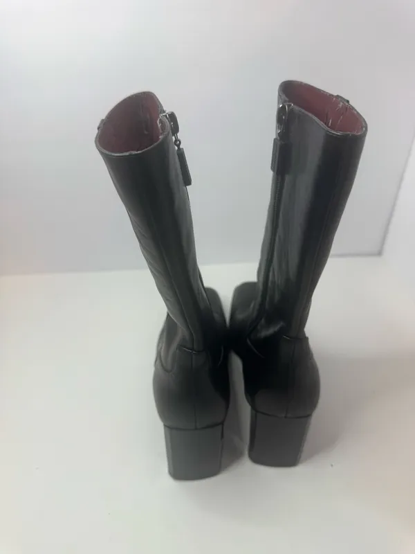 Naturalizer Lacy Black Leather Boots Size 6M - Image 5