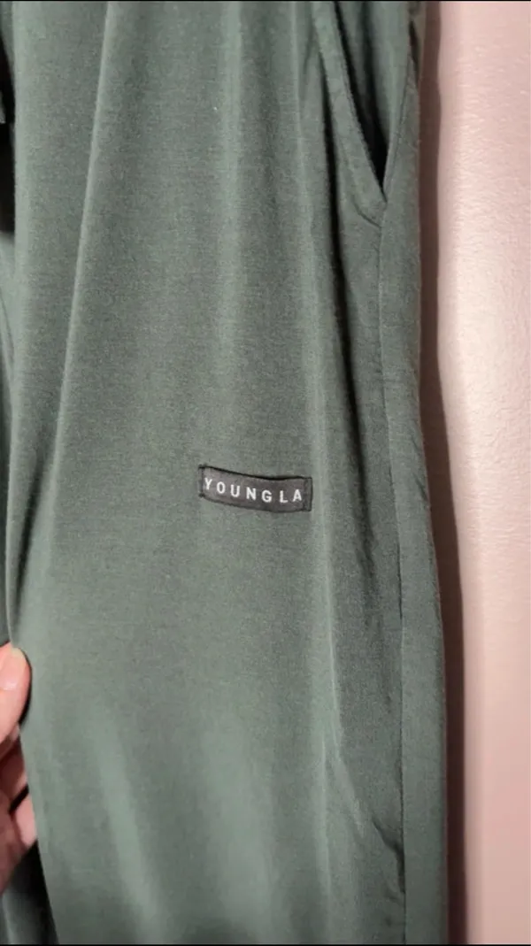 YoungLA Relaxed Lounge Pants Spruce Green - Image 4