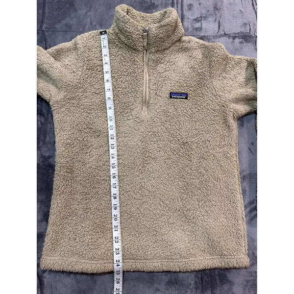 Patagonia Los Gatos Quarter-Zip Fleece Pullover Women Tan Beige Medium - Image 7