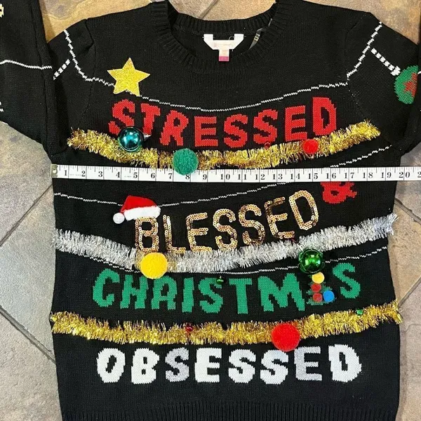 NO BO No Boundaries Christmas Sweater XL 15-17 - Image 5