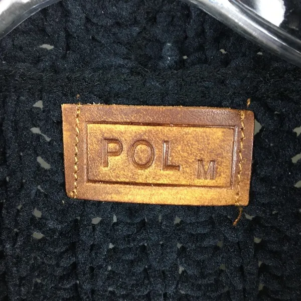 POL Black Cozy Fuzzy Soft Oversized Open Front Knit Sweater M - Image 7
