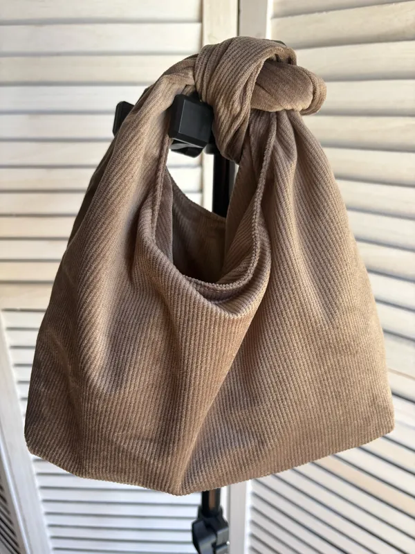 Glowiest Brown Corduroy Bag - Image 6