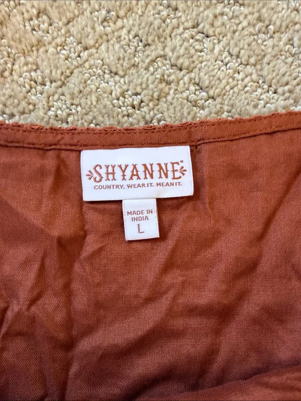 Shyanne Dusty Rose /Brown Crochet Fringe Mini Skirt - Large - Image 3
