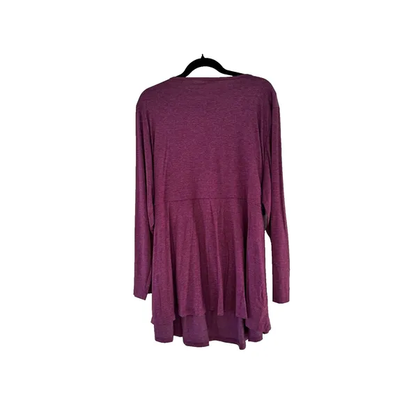 BloomChic Womens Purple Heathered‎ Surplice Wrap Tunic Top Plus Size 18-20 NEW - Image 9
