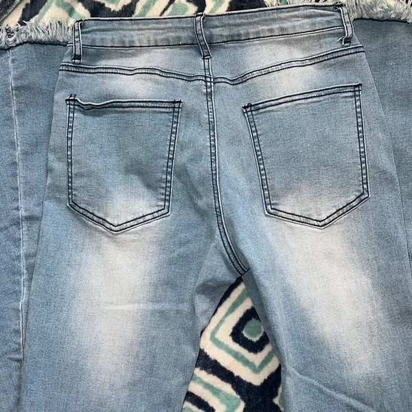 Altar'd State Tennley Raw Hem Bell Bottom Jeans - Image 6