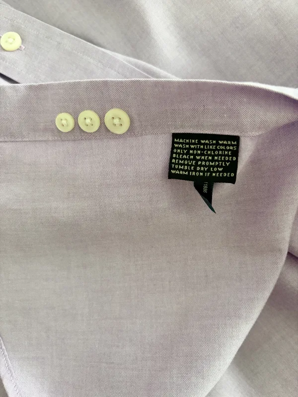 Lauren Ralph Lauren Light Purple Non Iron Cotton Shirt Classic Fit 16 34 35 - Image 4