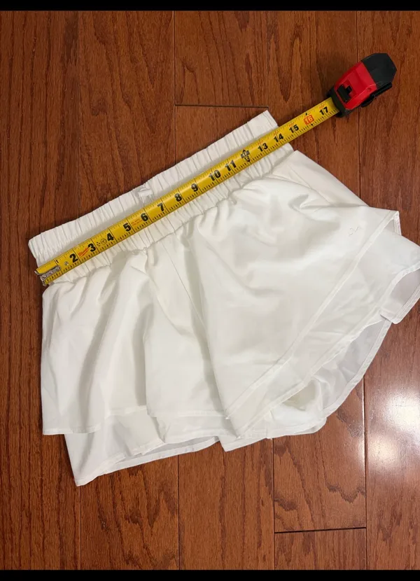 JoyLab White Athletic Flowy Activewear Workout Shorts - Size small. Gently warn and excellent condition. Under shorts with pockets. Measurements approximately 14” waste, not fully stretched out x 13.5” long x 13” rise. Non-smoking home. priced to sell at as is condition. Don’t like my price, make reasonable offer! And thank you for checking my closet. - Image 8