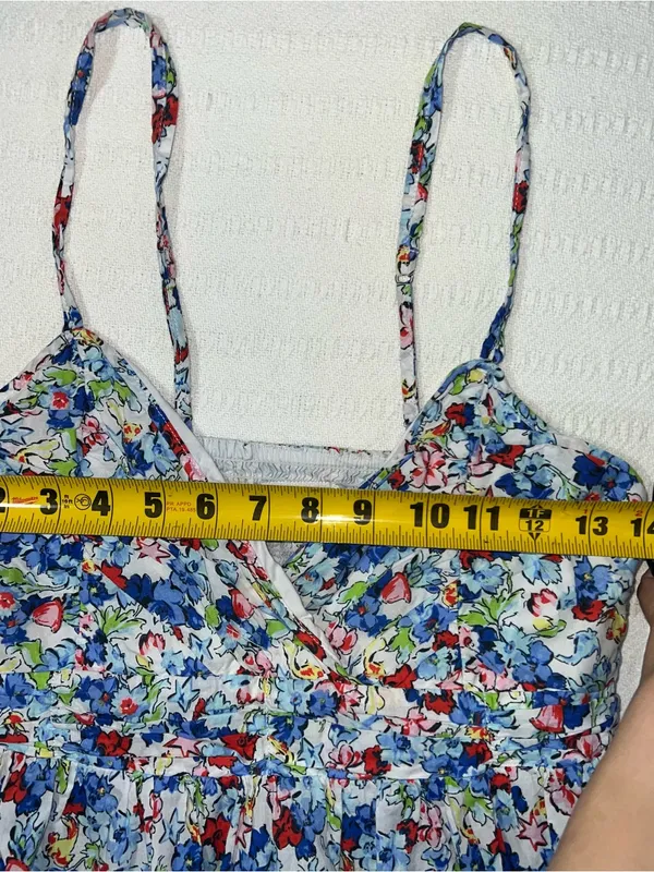 Vintage Abercrombie & Fitch Y2K Cotton A Line Dress Womens S 2000s Sundress - Image 7