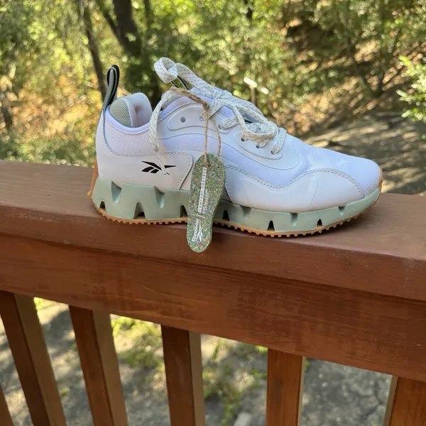 New Reebok Women's Zig Dynamica 4‎ Running Shoes White/Green 30106WWKV Size 8 - Image 9