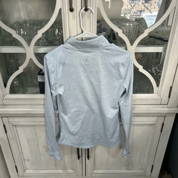 Spyder Active Women’s Performance Quarter Zip Pullover Size Small Light Blue - Image 3