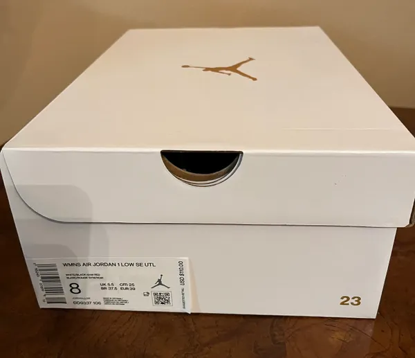 Air Jordan Wmns 1 Low SE Utility ‘White Black Red’ - Image 8