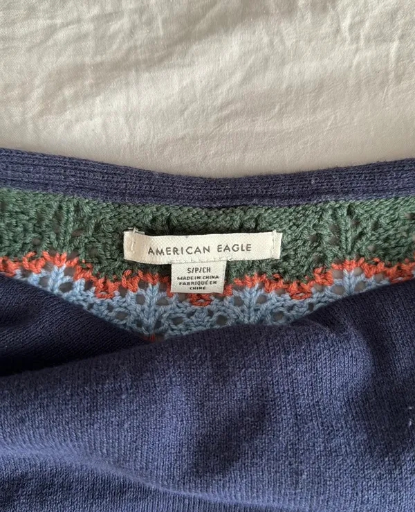 American Eagle Knitted Halter Crop Top - Image 3