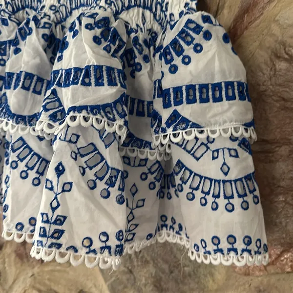 Commense Ripple Strapless Tiered Hem With Scalloped Detailing Dress size L - Image 6