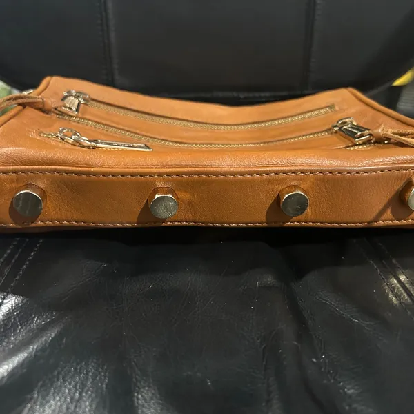 Rebecca Minkoff Tan Leather Crossbody Bag - Image 4