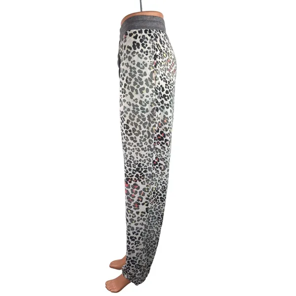 Secret Treasures Gray Leopard Print Elastic Waist Drawstring Lounge Pants Sz XL - Image 2