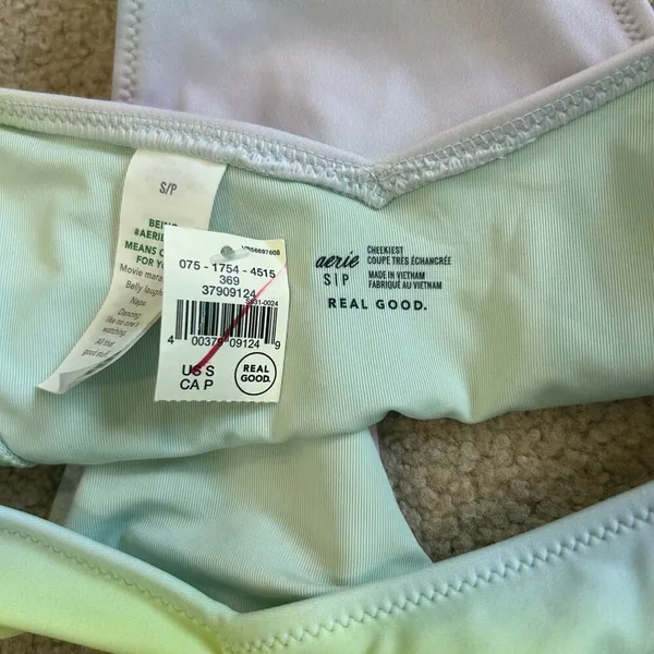 NWT Aerie Cheeky Low-Rise Bikini Bottoms Pastel Tie Dye Swimsuit Beach Size S - Image 5