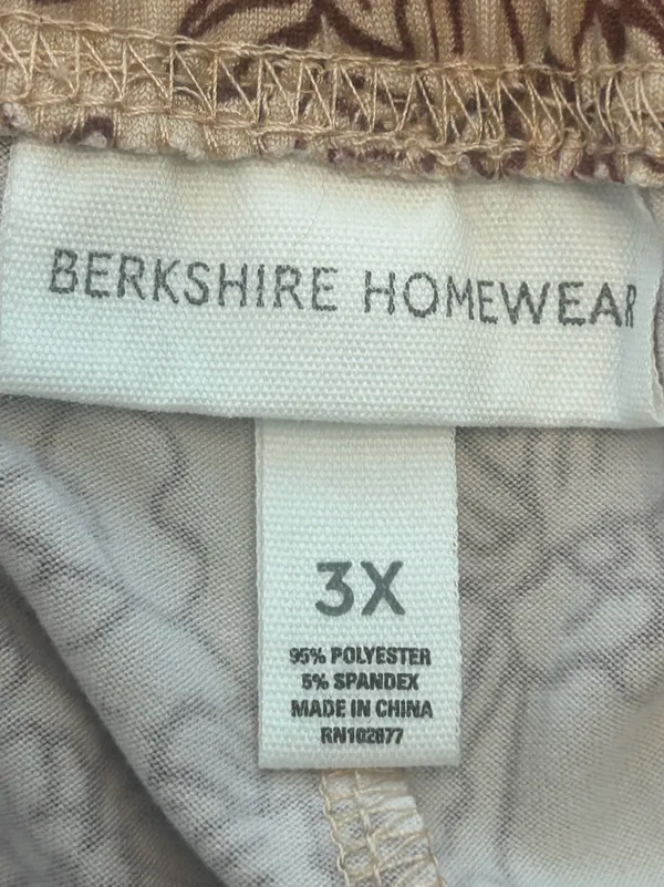 NWT Berkshire Homewear Pajama Set 3X Silky Smooth Notch Collar Floral PJs plus - Image 8