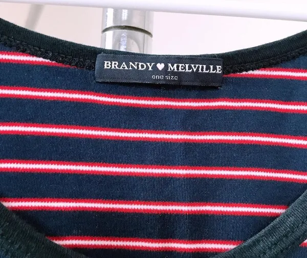 Brandy Melville Red And Navy Striped Cami Tank Top - Image 3