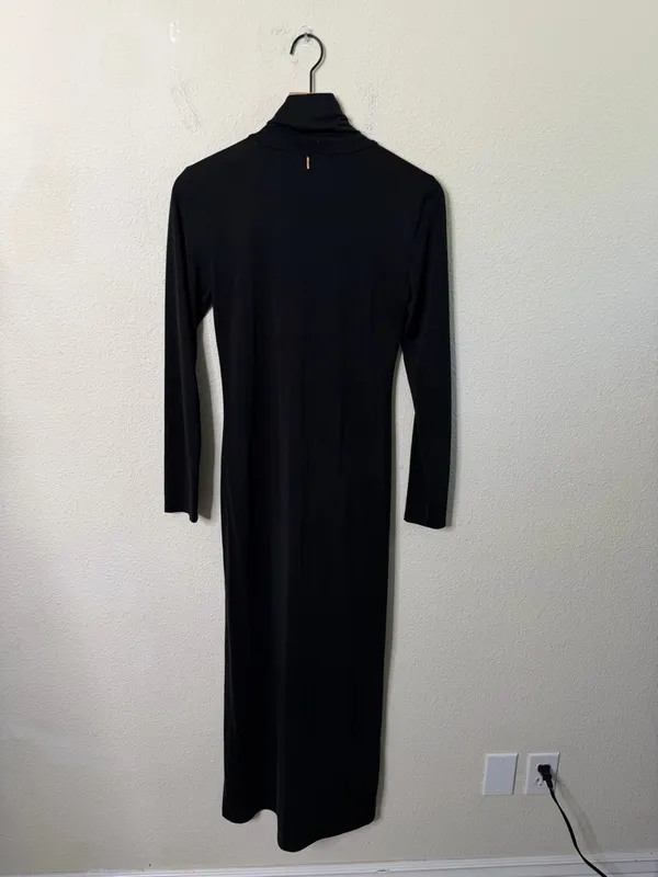 MISA Los Angeles‎ LIV Dress Long Sleeve Mock-neck Midi Women’s Size S - Image 5