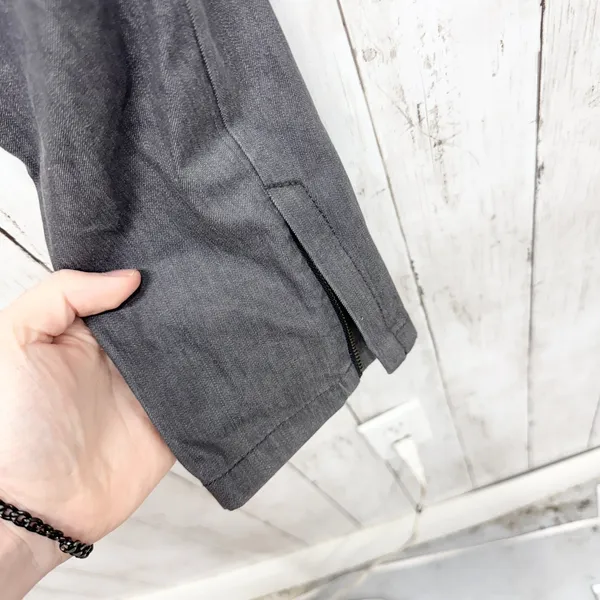 Theory Pants Women Size 6 Slim Split Straight Mid Jeans‎ Washed Gray Zip Pockets - Image 7