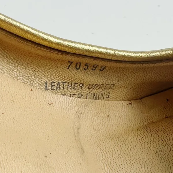 J. Crew Vintage Isabella Black Suede Gold Trim Peep Toe Heels Shoes Women 8.5 - Image 12