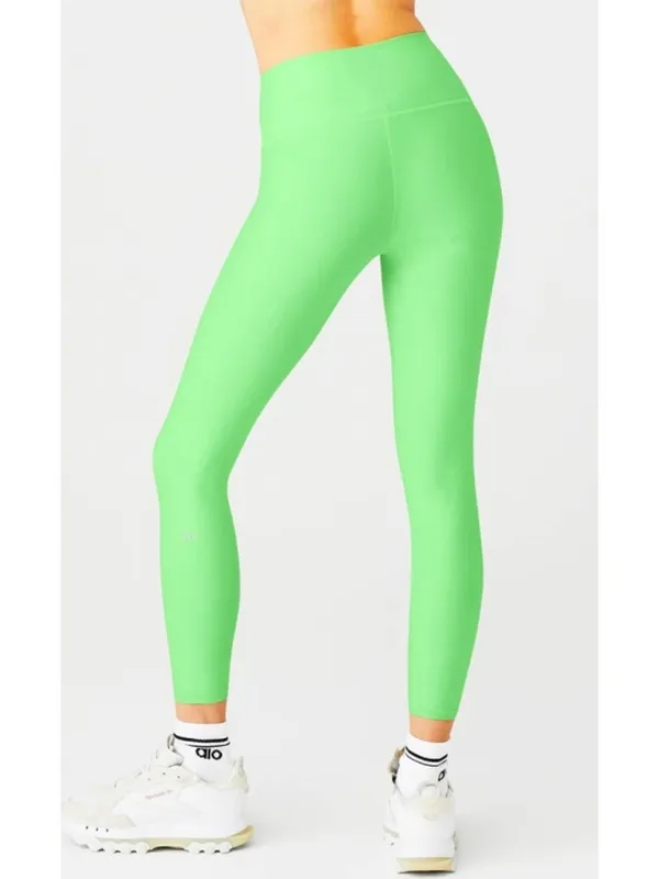 Alo 7/8 High-Waist Airlift Leggings Ultramint Neon Bright Hi-Rise Tights Pants L - Image 3