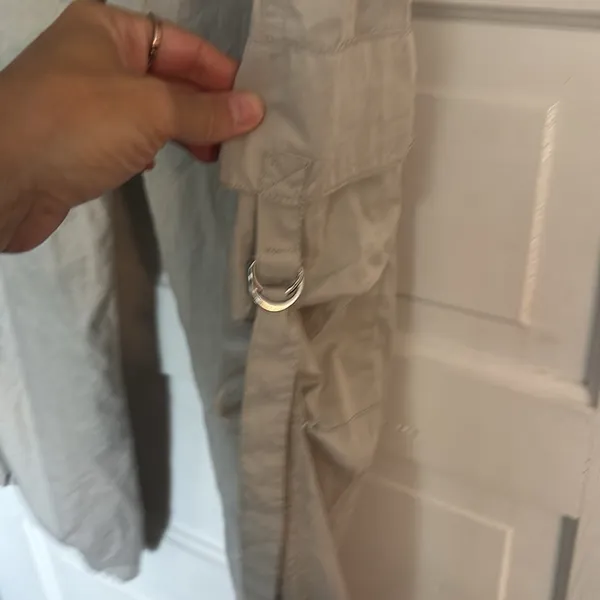Zara  Light Gray/Tan Cargo Pants - Image 2