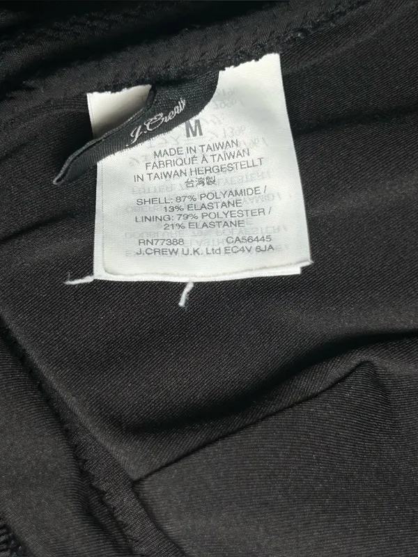J. Crew Black Halter Peplum Tankini Swim Top Women’s Size Medium - Image 8
