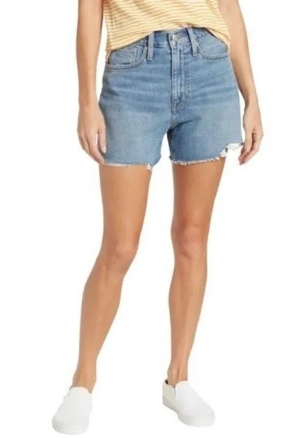NWT Madewell Mom Short Cutoff Jean Shorts Bledsoe Mid Wash Denim Women’s Size 33 - Image 9