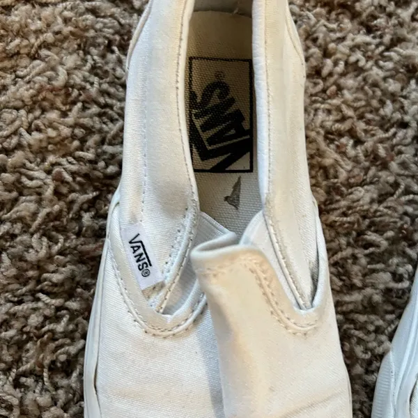 Vans White Slip-On Shoes - Image 2
