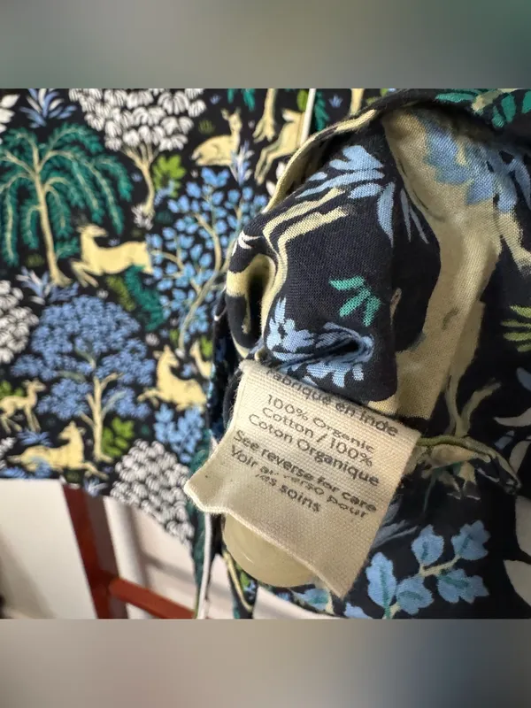 Printfresh Dashing Deer short-sleeve pajama top in the ink colorway - Image 4
