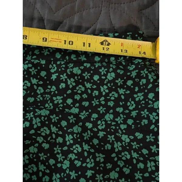 ZARA Floral Skater Mini flare Skort Black Green Womens Size M - Image 6