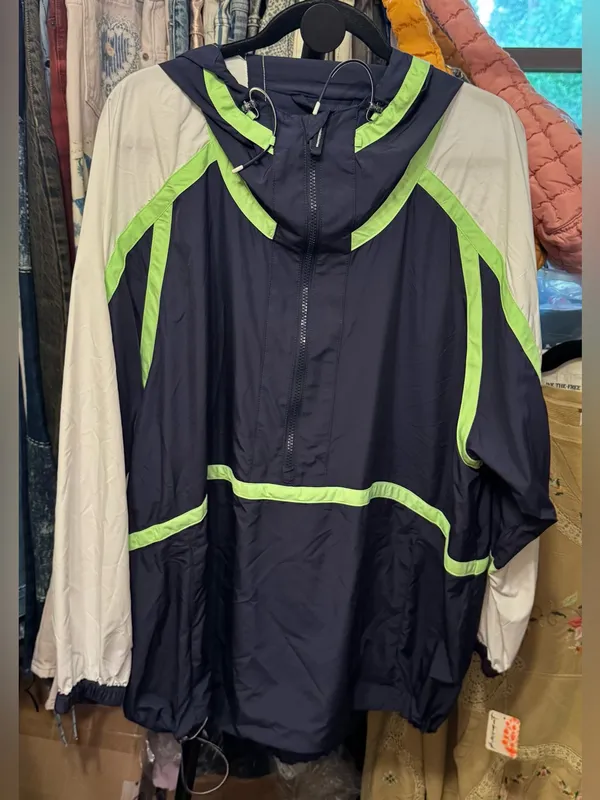 NWT Free People FP Movement Care FP Like The Wind Logo Jacket - midnight navy- M - Image 10