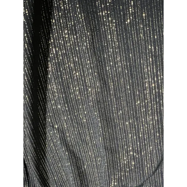 Veronica M Black‎ Gold Lurex Sparkle Mock Neck Backless Draped Cocktail Dress XS - Image 14