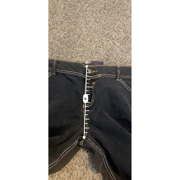 Dereon Womens Black‎ Straight Leg Jeans Contrast Stitch Rhinestone Pockets 20W - Image 8