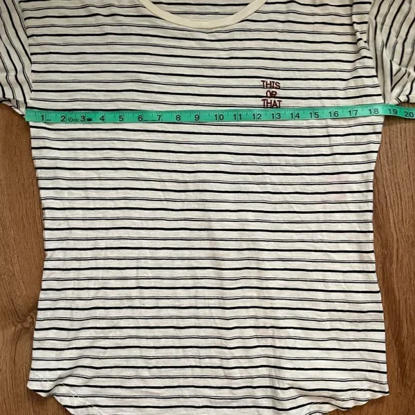 Madewell black white striped top sz small‎ - Image 5