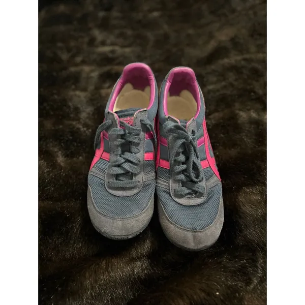 Asics Onitsuka Tiger Shoes Womens 8.5 Blue Pink Running Sneakers Athletic - Image 2