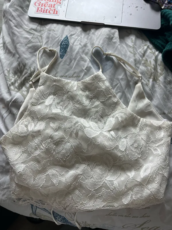 Lulus Lace Crop Top - Image 3