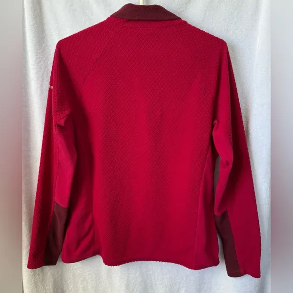 Columbia Size Large Ruby Red Fleece Pullover Jacket - Image 7