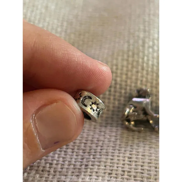 A494 charm bracket silver plated 5 pcs Gray - Image 5